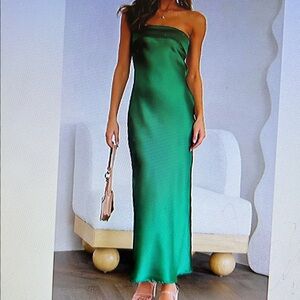 RealtixElegant Strapless Yellow Dress size small nwt